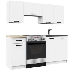 Cuisine complète 180 cm NILA couleur bois petit prix