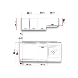 Cuisine complète MELO 180 cm