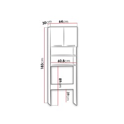 POLA - Meuble de salle de bain pour machine à laver