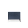 Commode 103 cm MONA 2 portes 2 tiroirs en couleur bleu marine ou bordeaux chic