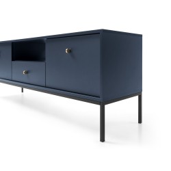 Meuble TV 154 cm MONA bleu marine ou bordeaux