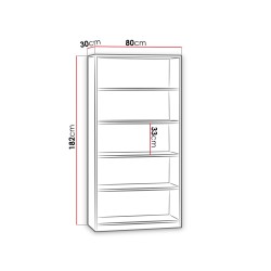 Etagère 5 compartiments HARVARD 180 cm