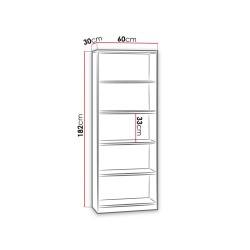 Etagère 5 compartiments HARVARD 180 cm