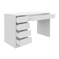 Bureau ADA 120 cm 5 tiroirs blanc