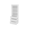 Etagère bibliothèque HARVA 60 cm 3 tiroirs blanc