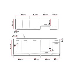 Cuisine complète KOGA style industriel 240 cm