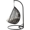 Fauteuil suspendu Torn avec rembourrage et coussin, 2 places en polyrotin avec armature. jardin