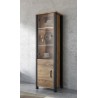 Vitrine industrielle 2 portes OLIN couleur noir et bois style loft