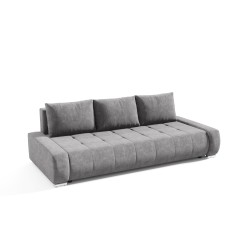 Canapé convertible 3 places SELUTI en tissu beige ou gris