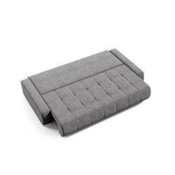 Canapé convertible 3 places SELUTI en tissu beige ou gris