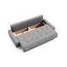 Canapé convertible 3 places SELUTI en tissu beige ou gris