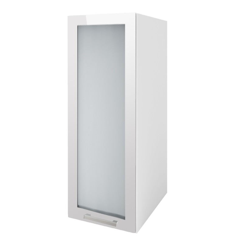 Meuble de cuisine colonne cuisine TARA 40 cm 1 porte vitrine 2 étagères