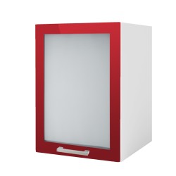 Meuble de cuisine TARA 50 cm 1 porte vitrine 1 étagère