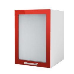 Meuble de cuisine TARA 50 cm 1 porte vitrine 1 étagère