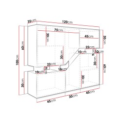 Commode Nesezi avec 4 portes