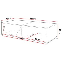 Table basse extensible avec rangement Nesezi