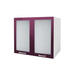 Meuble de cuisine 2 portes vitrine 80 cm TARA