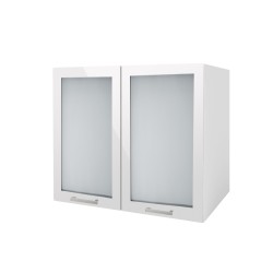 Meuble de cuisine 2 portes vitrine cuisine TARA 80 cm laquée