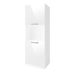 Meuble colonne four encastrable TARA gris 205 cm avec 2 portes