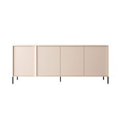 Commode Dastia 203 cm 4 portes couleur beige