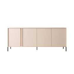 Commode Dastia 203 cm 4 portes couleur beige