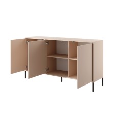 Commode Dastia 153 cm 3 portes beige