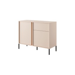 ommode Dastia 103 cm 1 tiroir 2 portes couleur beige