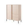 Commode haute Dastia 103 cm beige2 portes 2 tiroirs