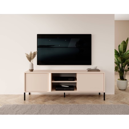 Meuble TV Dastia 153 cm couleur beige naturelle