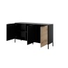 Commode RAVIA 153 cm noire style industriel