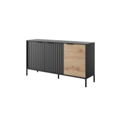 Commode RAVIA 153 cm noire style industriel