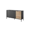 Commode RAVIA 153 cm noire style industriel