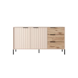 Commode RAVIA 153 cm 2 portes 3 tiroirs beige