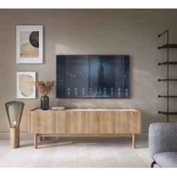 Meuble Tv boho en bois naturel