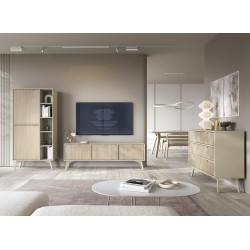 Meuble Tv Forest de 158 cm couleur beige ou eucalyptus