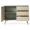 Commode de 106 cm Forest 1 porte 3 tiroirs