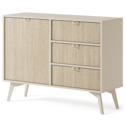 Commode de 106 cm Forest 1 porte 3 tiroirs