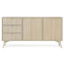 Commode de 158 cm Forest 2 porte 3 tiroirs couleur eucalyptus ou beige