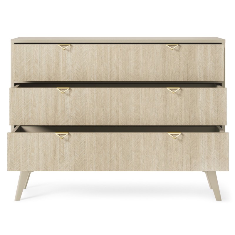 Commode de 106 cm Forest 3 tiroirs