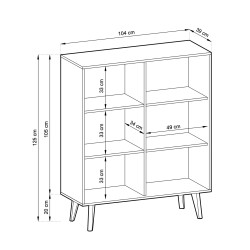 Commode haute de 104 cm Willow style industriel