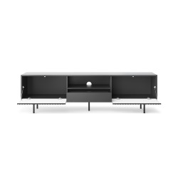 Meuble Tv Raven - Moderne et design couleur noir graphite