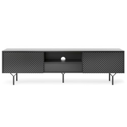 Meuble Tv Raven - Moderne et design couleur noir graphite