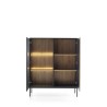 Commode Sento haute 104 cm style industriel avec LED