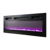 Cheminée électrique chauffante encastrable. Cheminée Decorative Murale avec Effet Flamme en LED, Télécommande Inclus