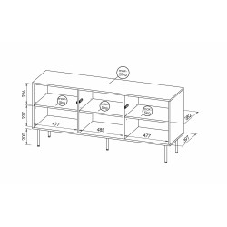 Commode / buffet de 150 cm ARTIDE style art deco