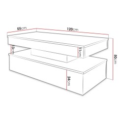 Commode moderne Lestiro avec éclairage LED