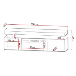 Meuble Tv LESTIRO avec éclairage LED