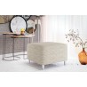 Pouf DOVI rembourré moderne en velours côtelé beige, gris, terracotta