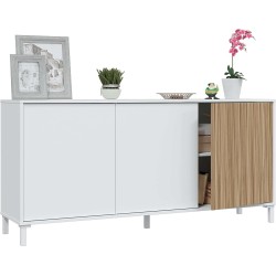 Commode ETHA Blanc Artik Nature Style moderne 154 x 74 x 40 cm style scandinave