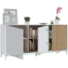 Commode ETHA Blanc Artik Nature Style moderne 154 x 74 x 40 cm style scandinave